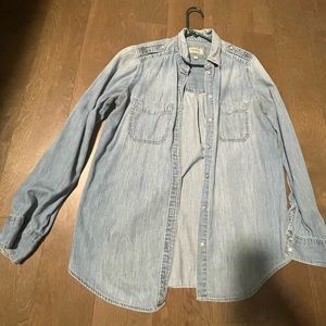 Express Chambray Boyfriend Shirt